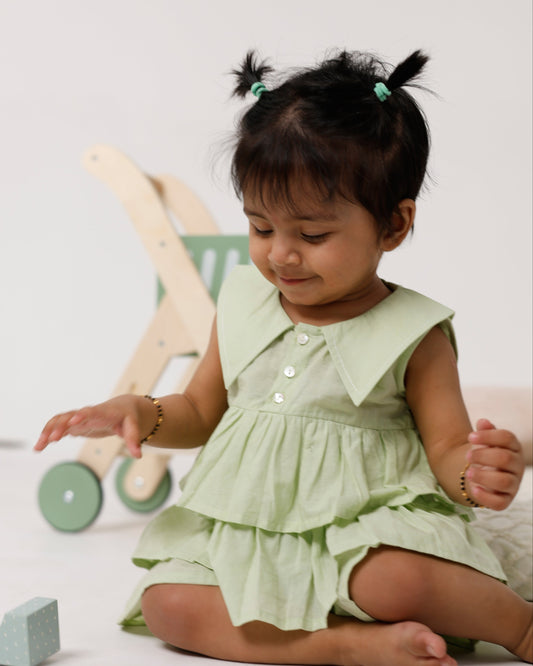 Summer Tiered Dress Green