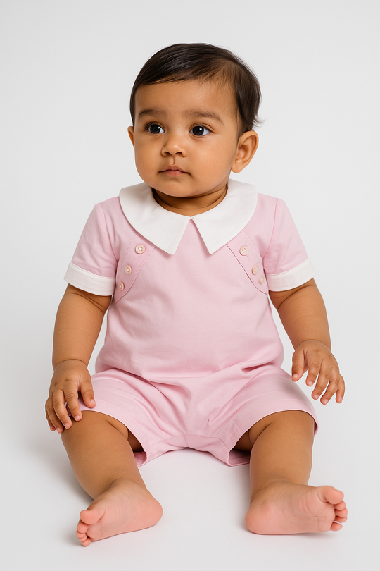 Poplin Playsuit Pink