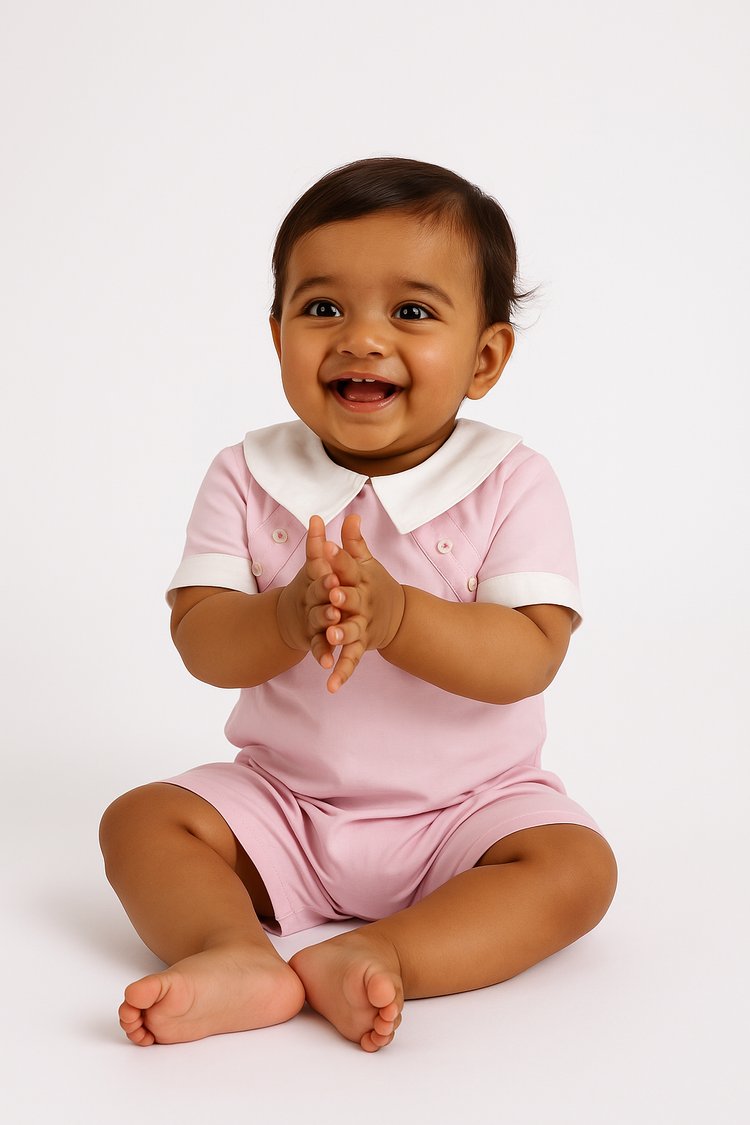 Poplin Playsuit Pink