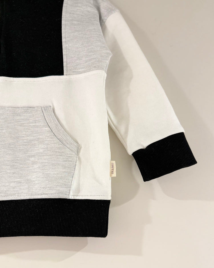 Zip Front Colour Block Sweatshirt