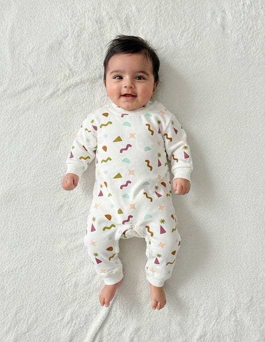 Ivory Confetti Romper