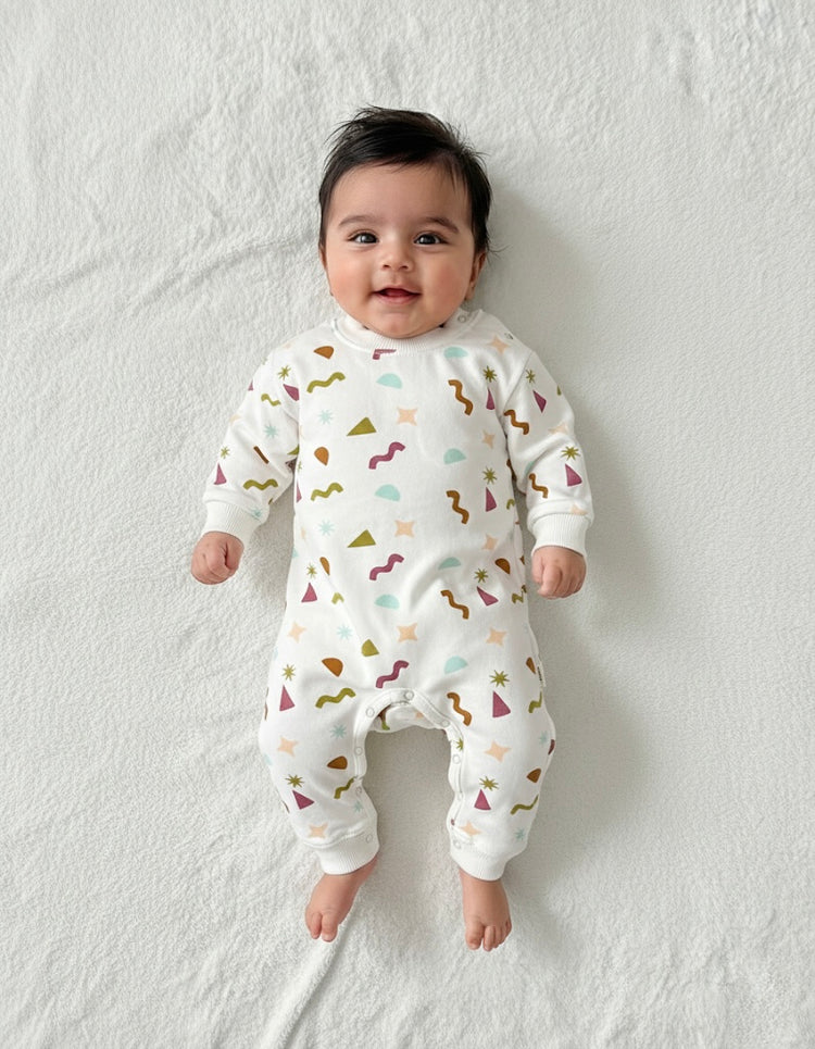 Ivory Confetti Romper