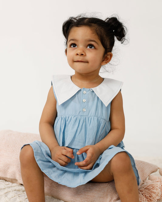 Summer Tiered Dress Blue